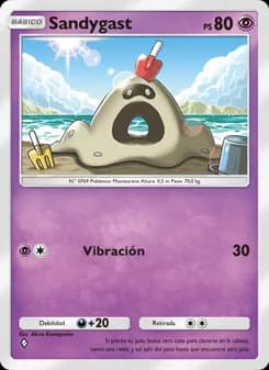 Sandygast card in Spanish