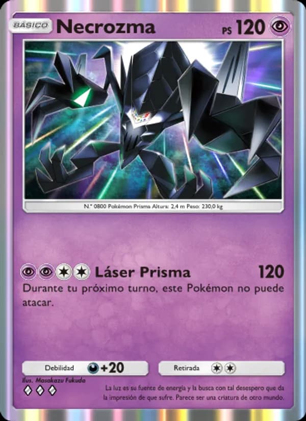 Necrozma card in Spanish