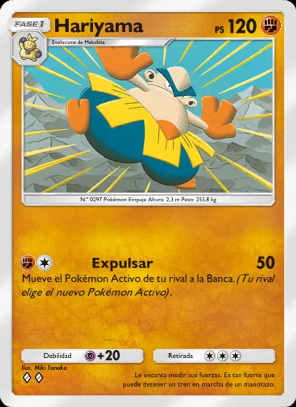 Hariyama card in Spanish