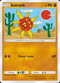 Solrock card in Spanish