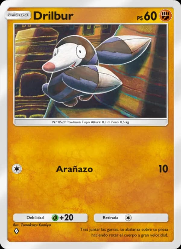 Drilbur card in Spanish