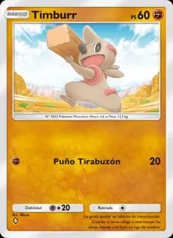 Timburr card in Spanish