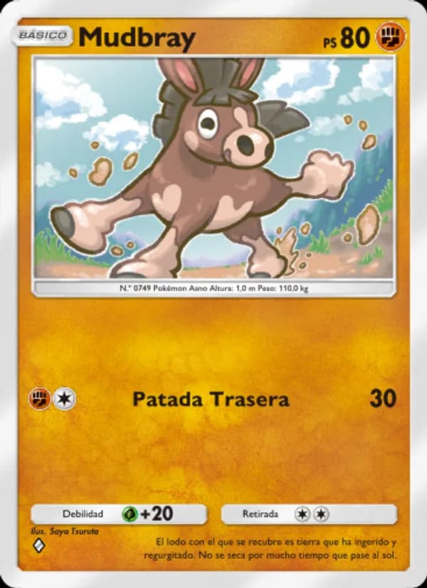 Mudbray card in Spanish
