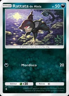 Rattata de Alola card in Spanish