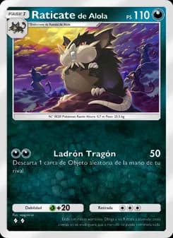 Raticate de Alola card in Spanish
