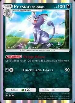 Persian de Alola card in Spanish