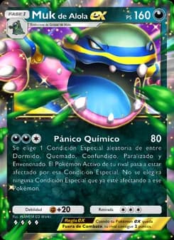 Muk de Alola ex card in Spanish