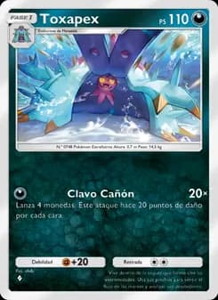 Toxapex card in Spanish