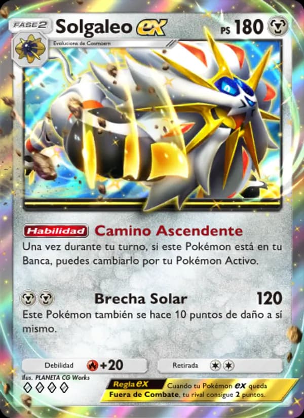 Solgaleo ex card in Spanish
