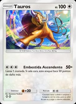 Tauros card in Spanish