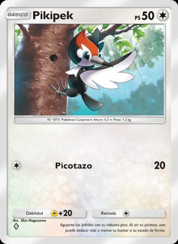 Pikipek card in Spanish