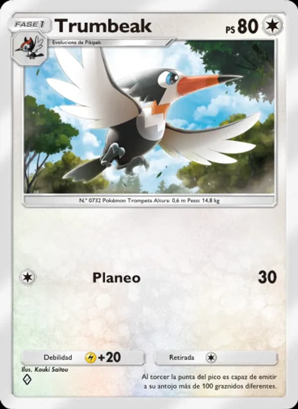 Trumbeak card in Spanish