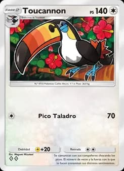 Toucannon card in Spanish