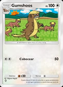 Gumshoos card in Spanish
