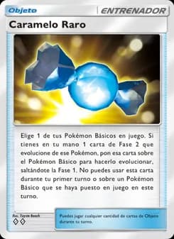 Caramelo Raro card in Spanish