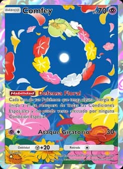 Comfey card in Spanish