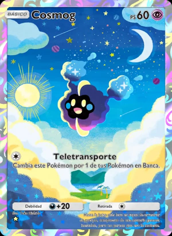 Cosmog card in Spanish