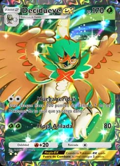 Decidueye ex card in Spanish