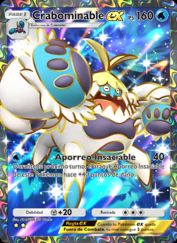 Crabominable ex card in Spanish