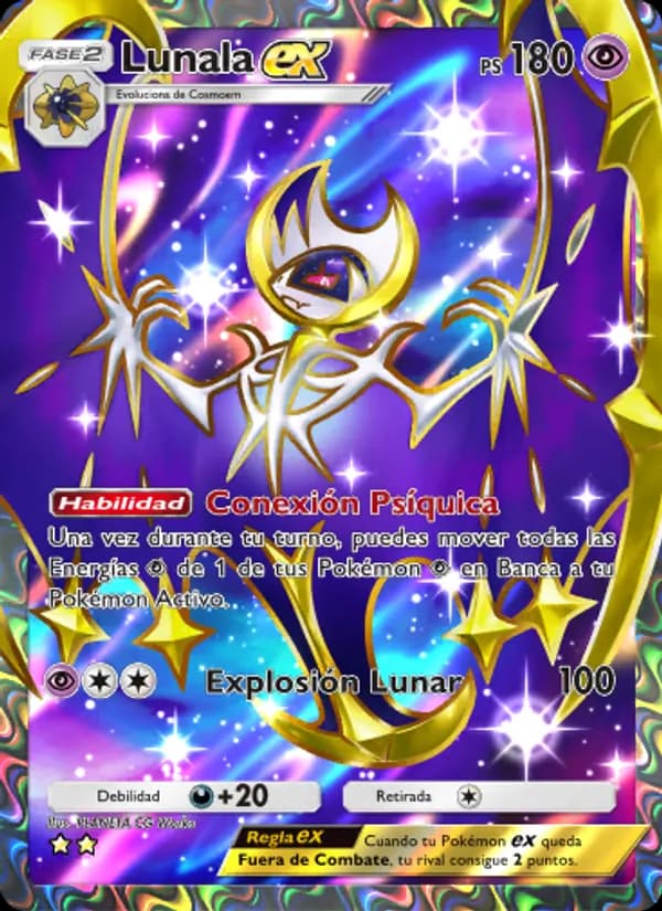 Lunala ex card in Spanish