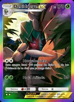 Decidueye ex card in Spanish