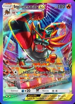 Incineroar ex card in Spanish