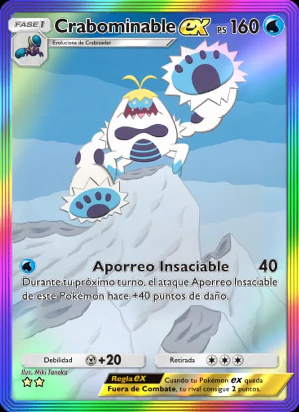 Crabominable ex card in Spanish