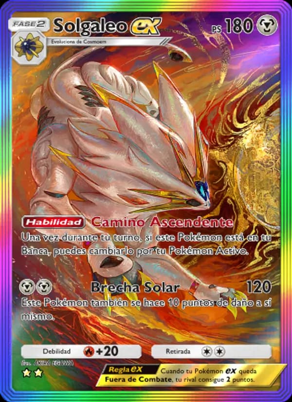 Solgaleo ex card in Spanish