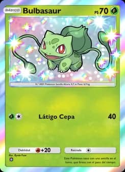 Bulbasaur card in Spanish