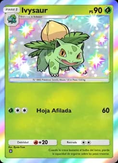Ivysaur card in Spanish