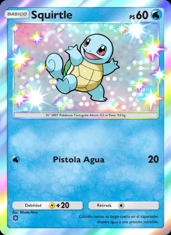 Squirtle card in Spanish