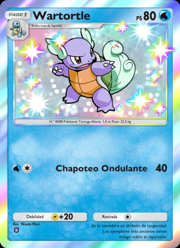 Wartortle card in Spanish