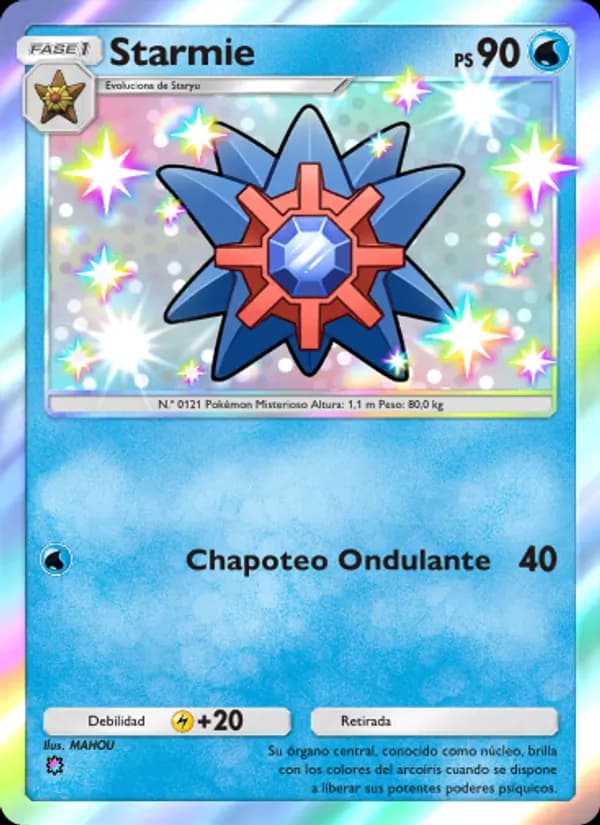 Starmie card in Spanish