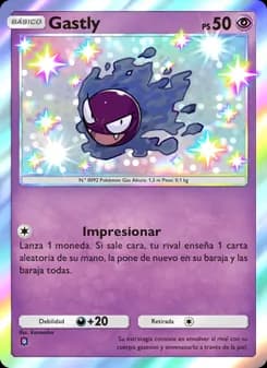 Gastly card in Spanish