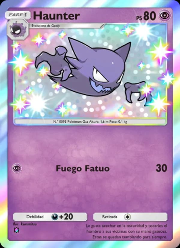 Haunter card in Spanish