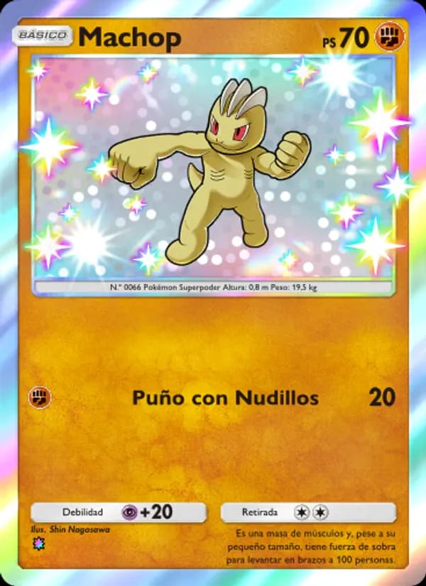 Machop card in Spanish