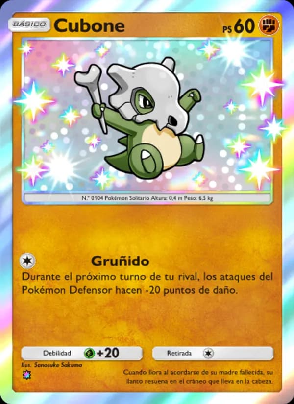 Cubone card in Spanish