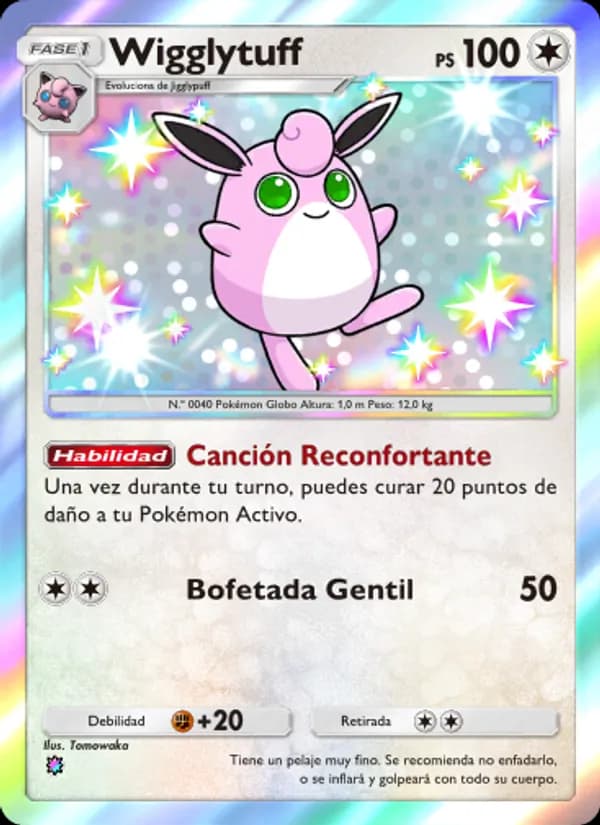 Wigglytuff card in Spanish