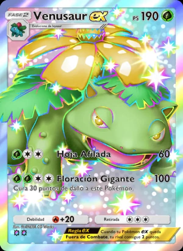 Venusaur ex card in Spanish
