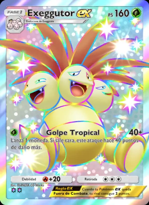 Exeggutor ex card in Spanish