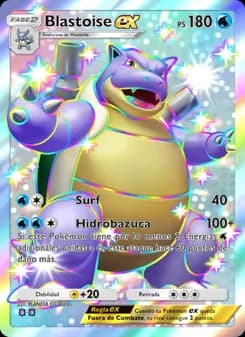 Blastoise ex card in Spanish