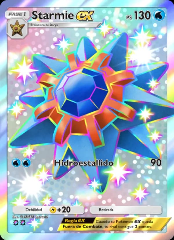 Starmie ex card in Spanish