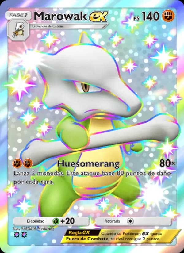 Marowak ex card in Spanish