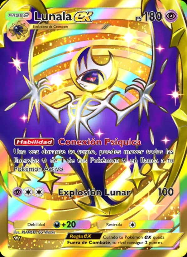 Lunala ex card in Spanish