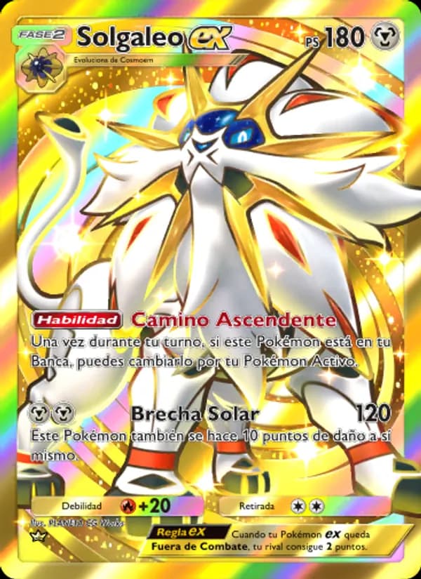Solgaleo ex card in Spanish