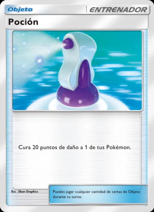 Poción card in Spanish