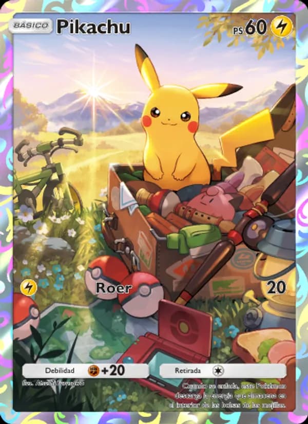 Pikachu card in Spanish