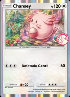 Chansey card in Spanish