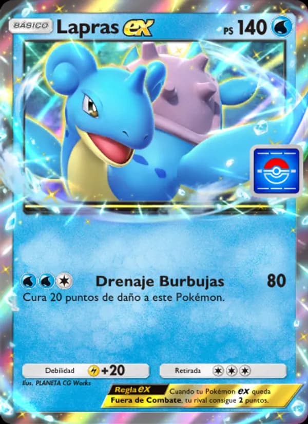 Lapras ex card in Spanish