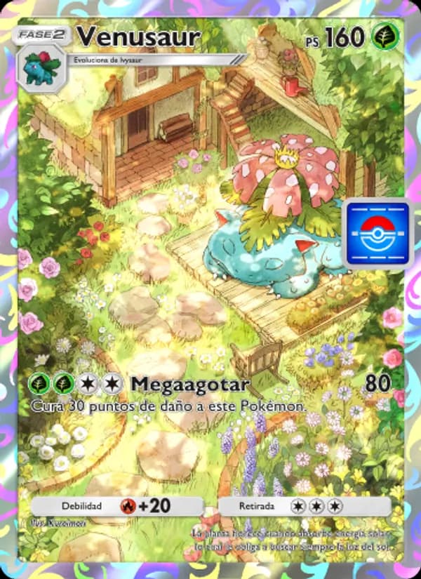Venusaur card in Spanish